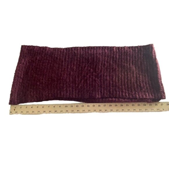 Britts Knits Beanie Hat & Scarf Cowl Infinity Burgundy Wine Soft Warm Winter - Picture 7 of 14